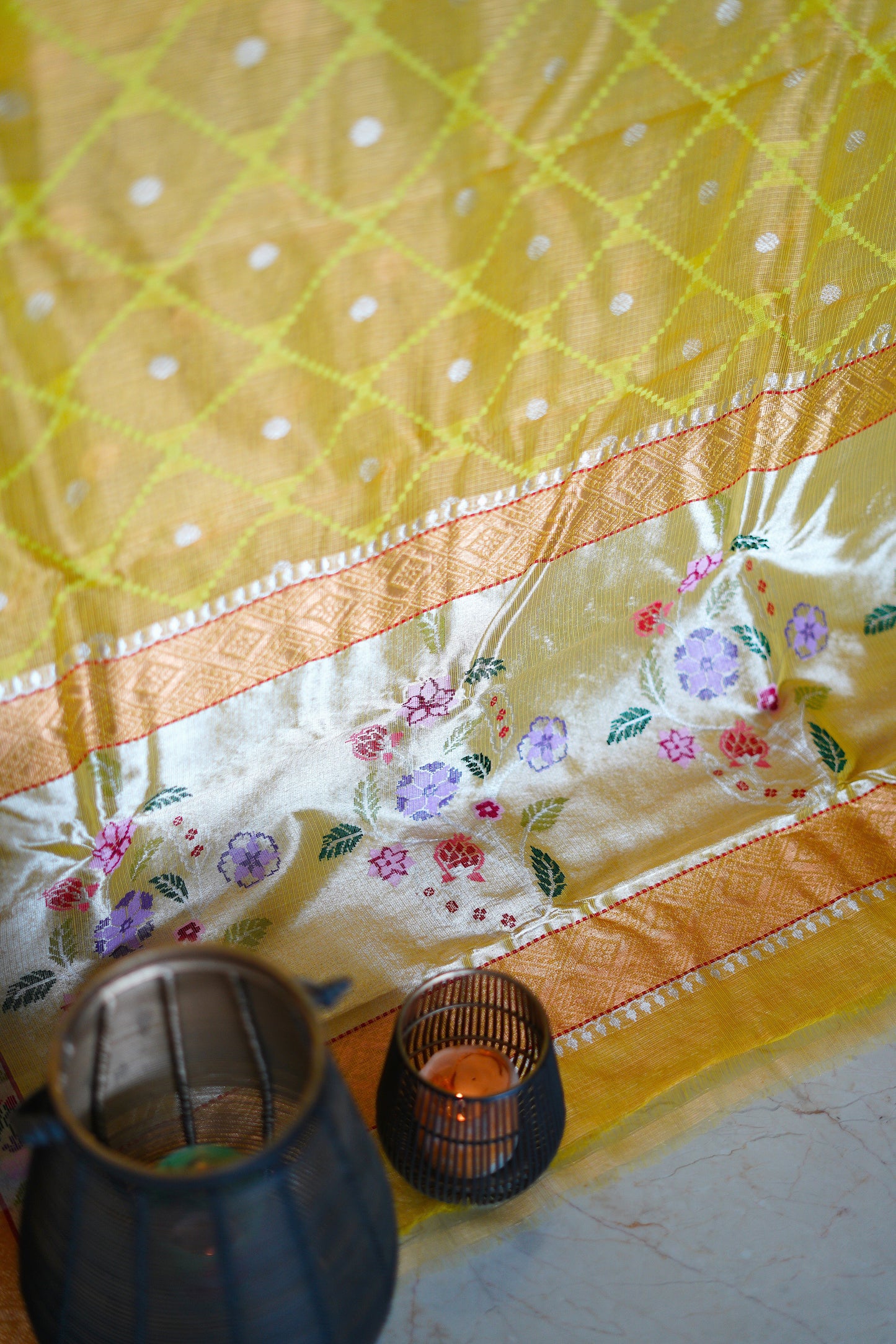 Beautiful Sunshine Yellow with Polka Dots