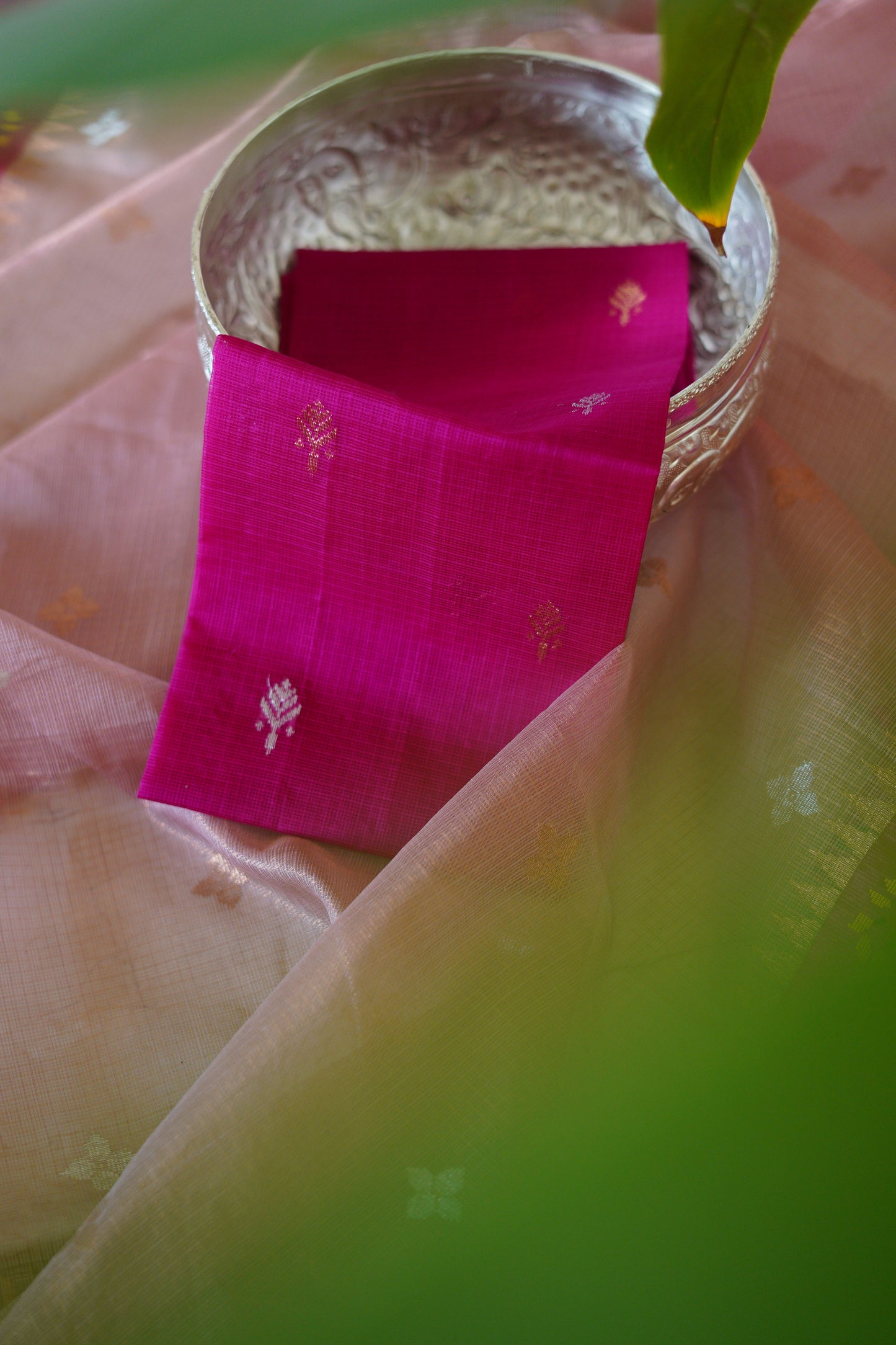 Mauve Single Tissue Weave Saree