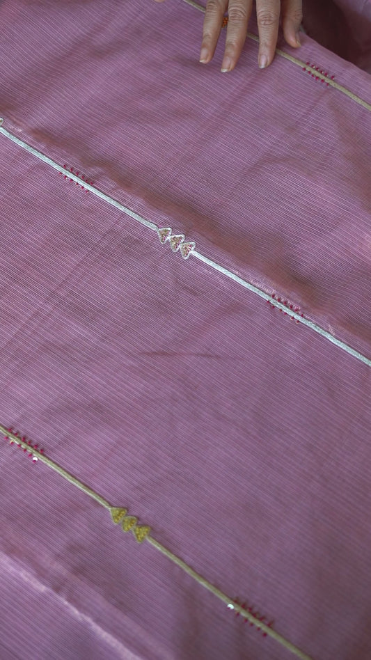 Pink Single Tissue Saree